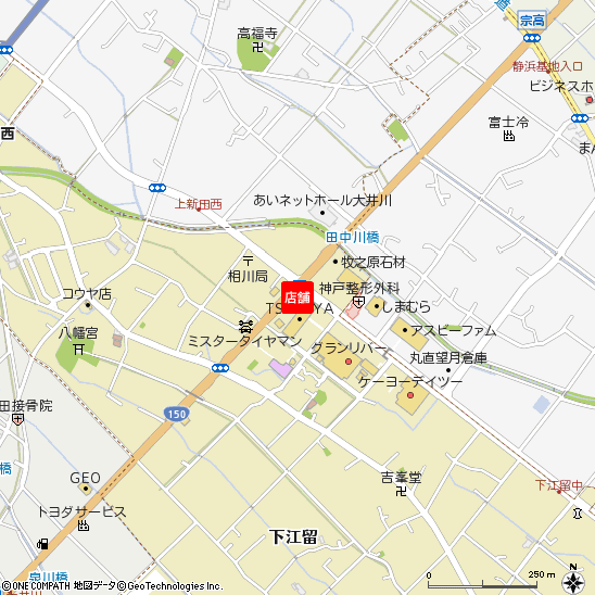 大井川支店付近の地図